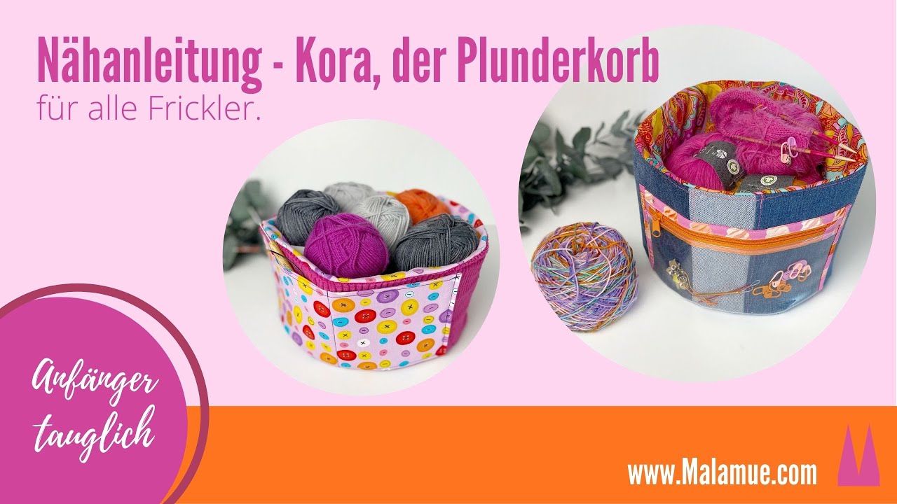 Nähanleitung für einen runden Korb mit kostenlosem Schnittmuster
