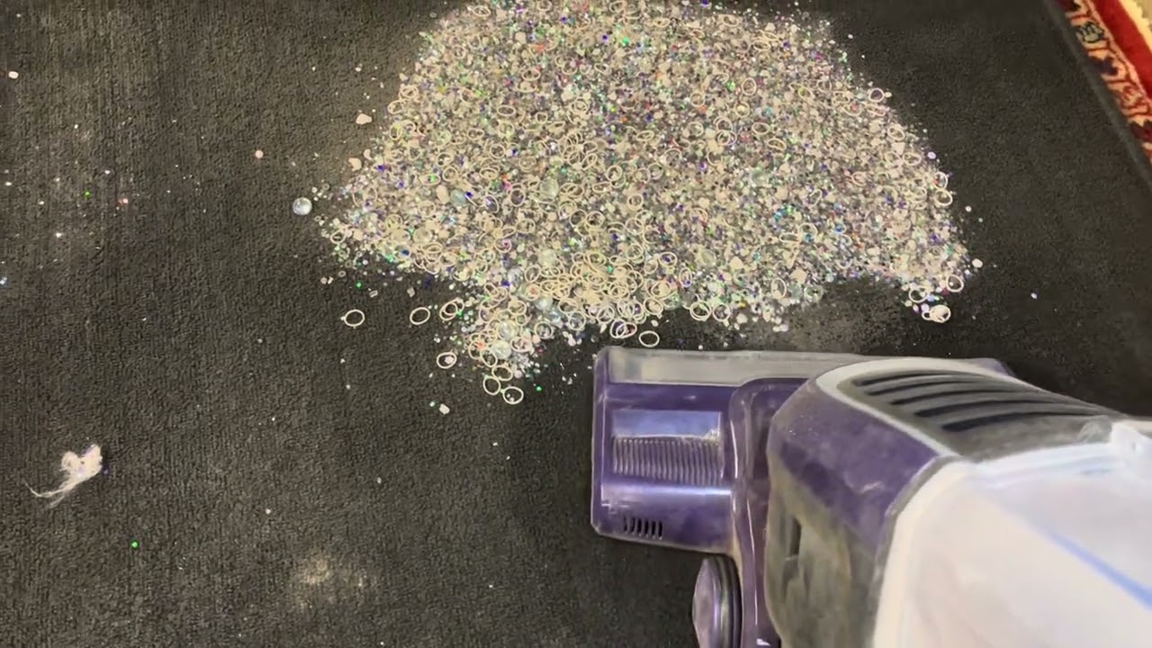 Micd metal pole vs. micd plastic hose w/ new black & white glitter mix 