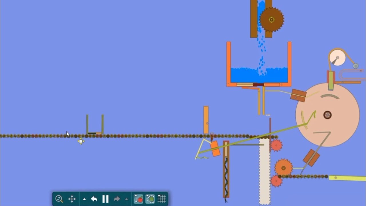 Algodoo Contraption №3 gears of  water №2