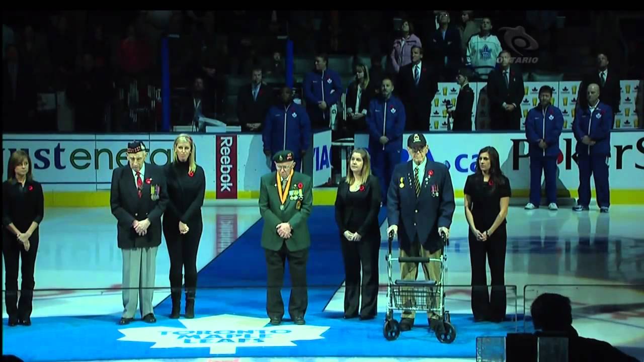 Remembrance Day Pre-Game Ceremony - Sens vs Leafs - Nov 2nd 2010 (HD)