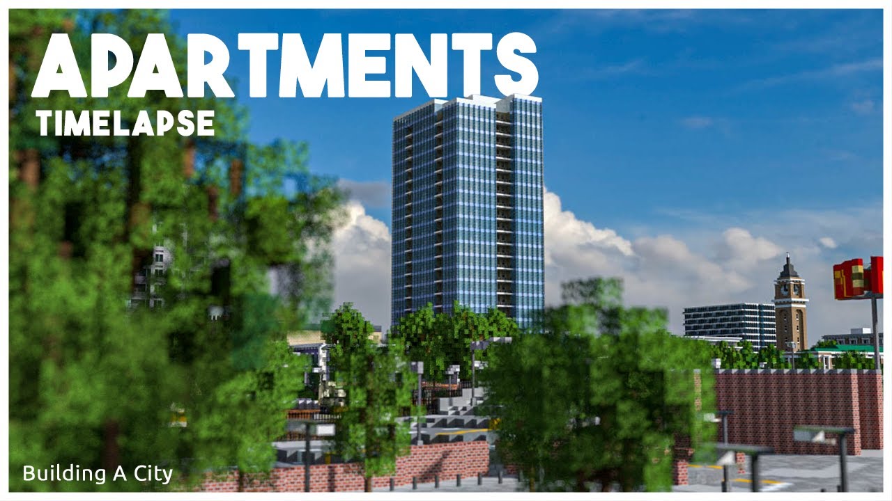 Building a Modern Apartment Tower in Minecraft [Timelapse]