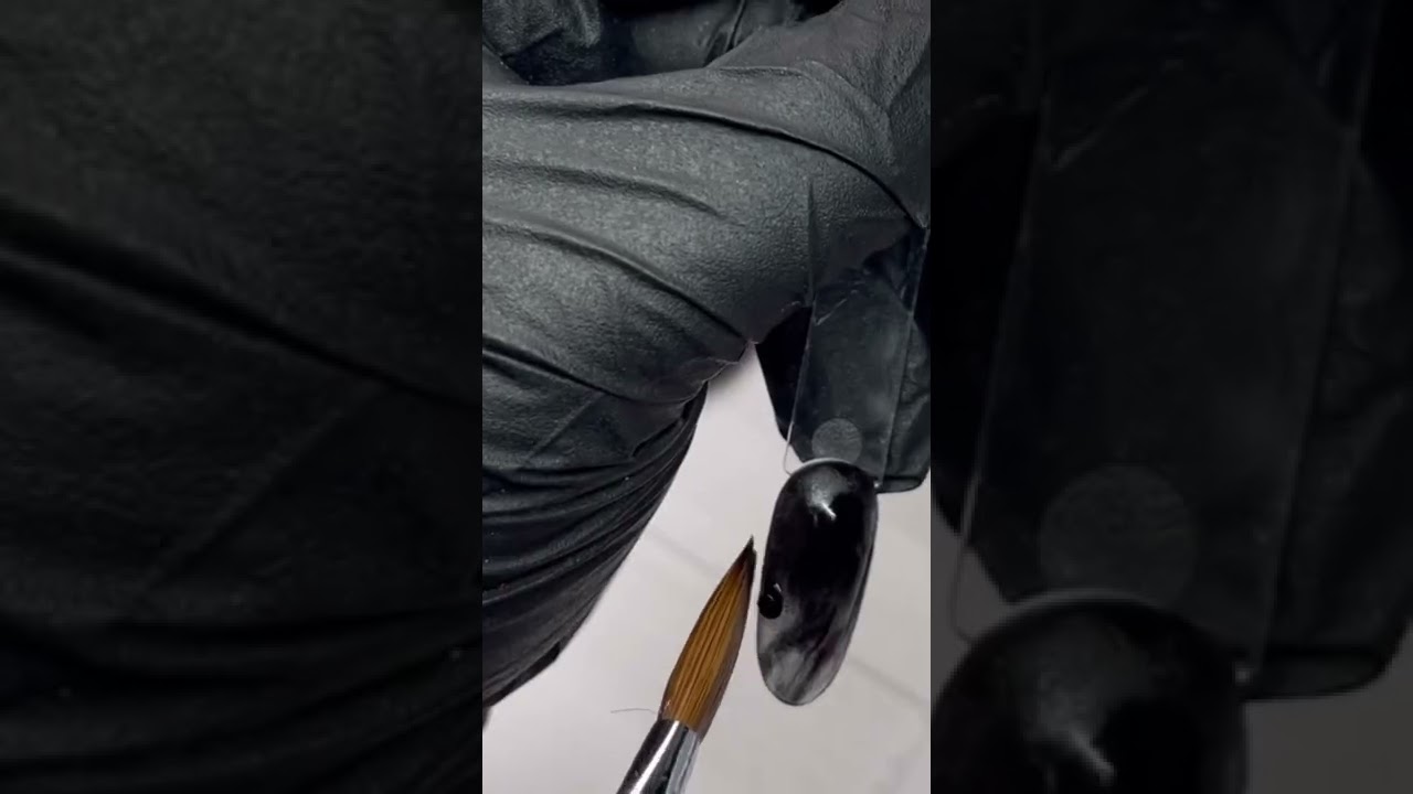 Black Smoke Nails | Acrylic Nail tutorial