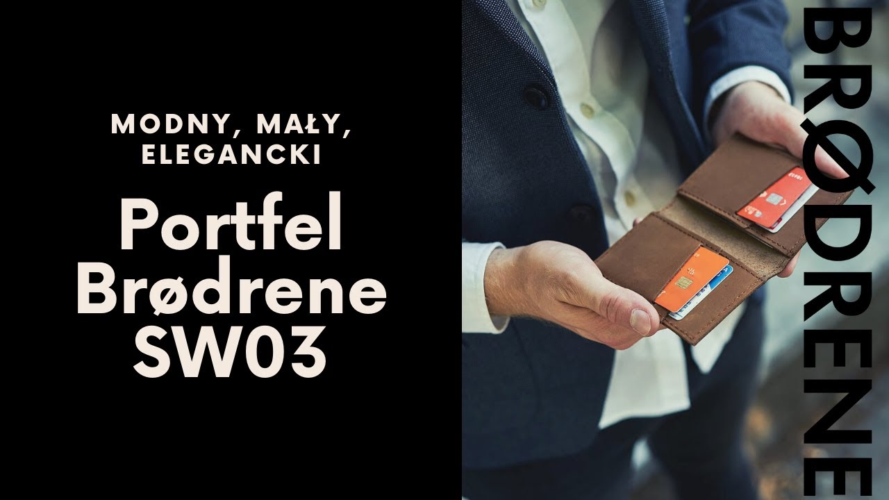 Sk&oacute;rzany portfel cienkie etui na karty slim wallet Br&oslash;drene SW03 jasny brąz