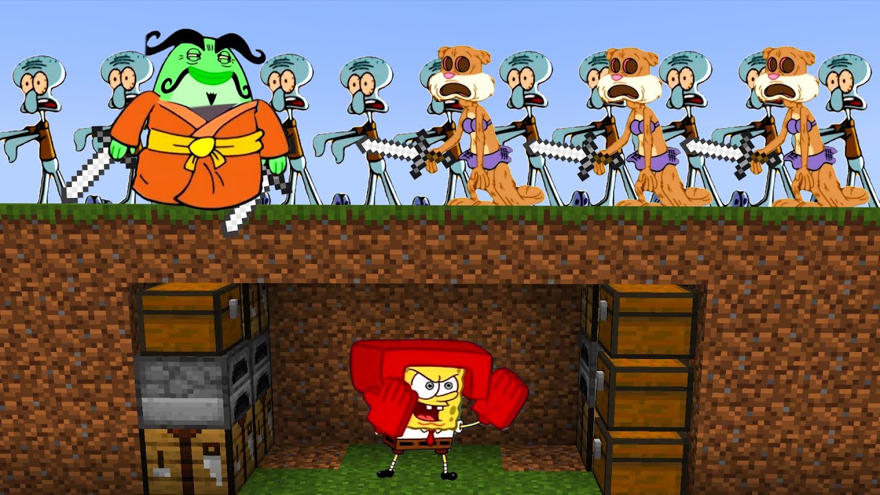 Master SpongeBob Speedrunner VS 14 Hunters