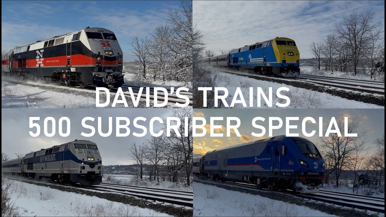 Amtrak and Metro-North in the Snow - David's Trains 500 Subscriber Special