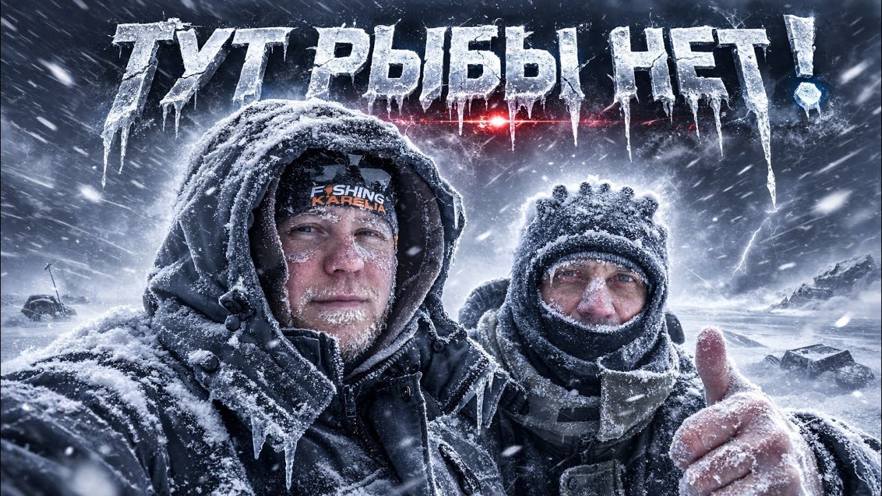 –15° и НОЛЬ РЫБЫ. ПУРГА НЕ ПУСТИЛА НА ЛЁД… Но мы НЕ УШЛИ.