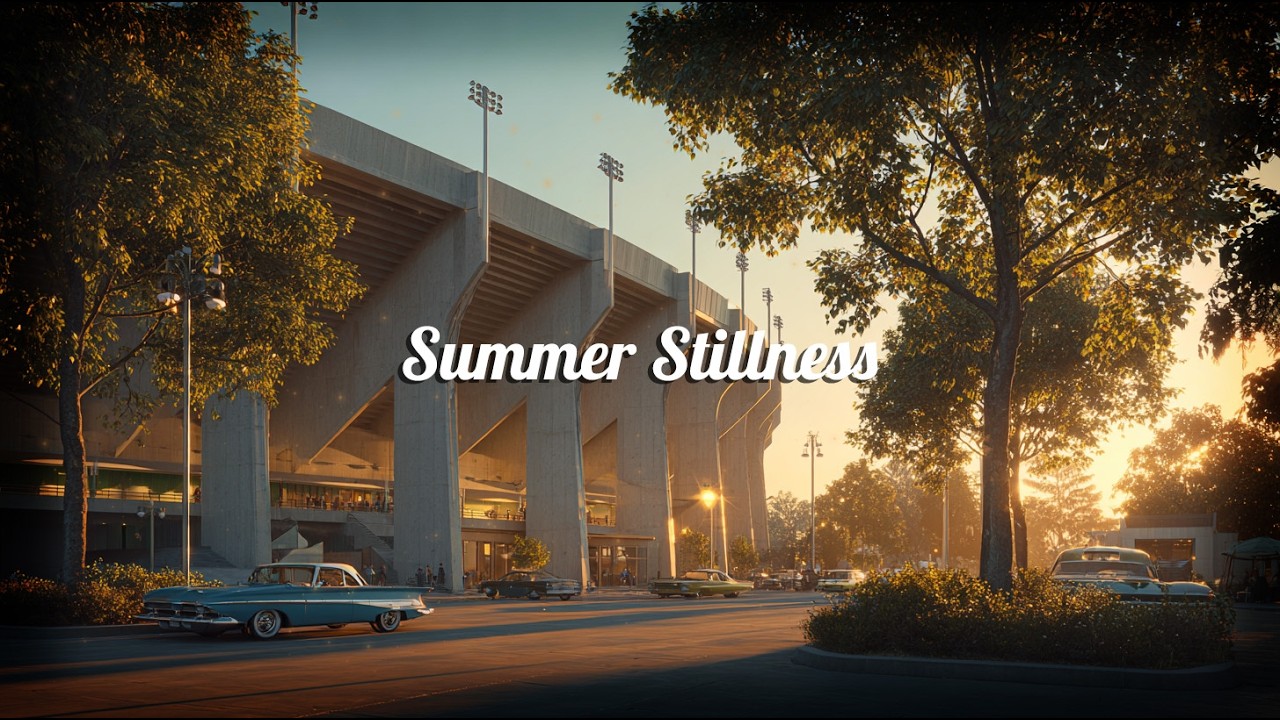 Summer Evening at a 1950s Football Stadium 🌅🏟️ Jazz Ambience