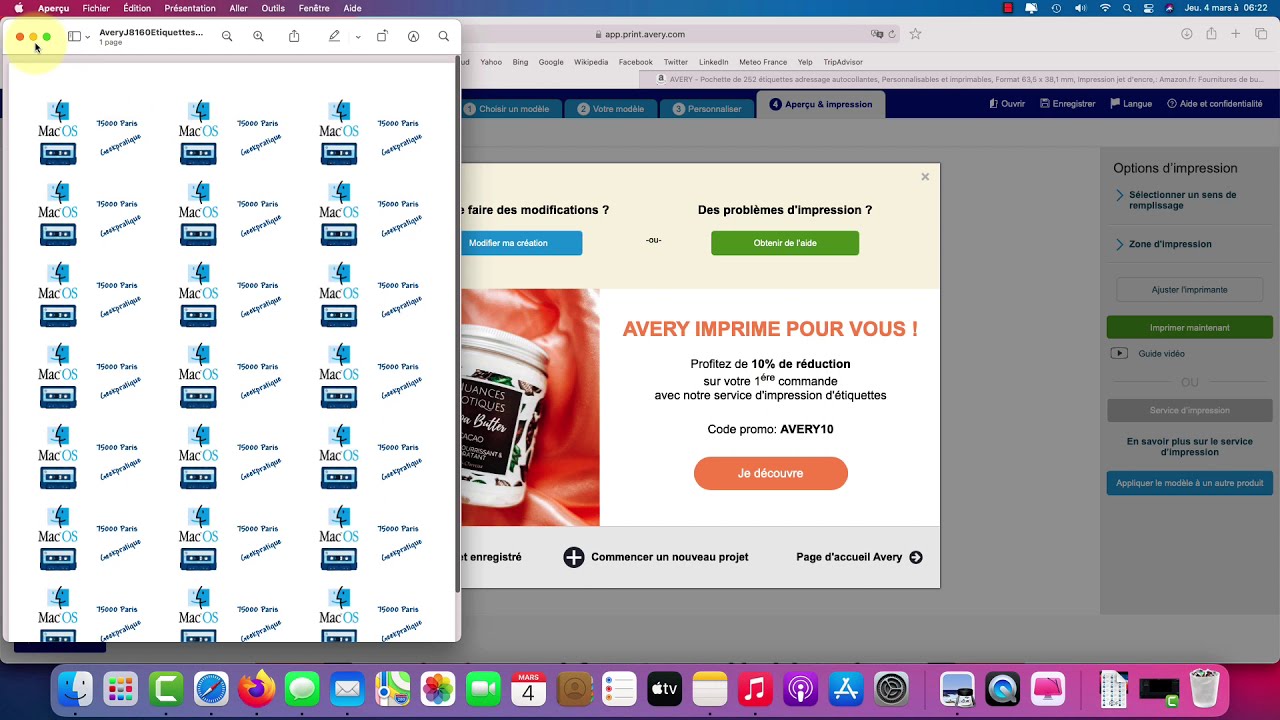La meilleure application pour imprimer toutes vos planches d'étiquettes