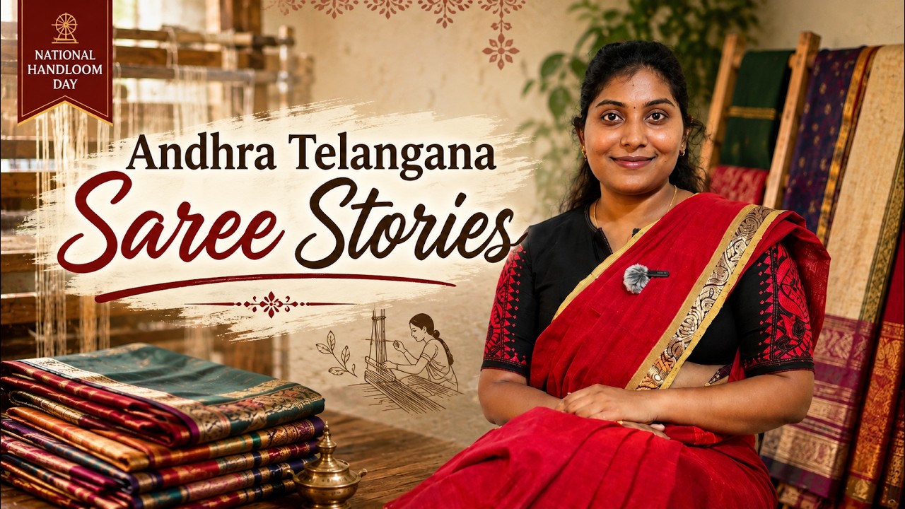 9 Famous Andhra & Telangana Handloom Sarees | Hidden Stories Behind Every Saree 🧵