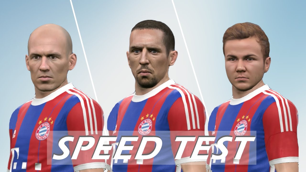 Fastest Players in PES 2015 - Speed Test Ribery vs Robben vs Mario Gotze