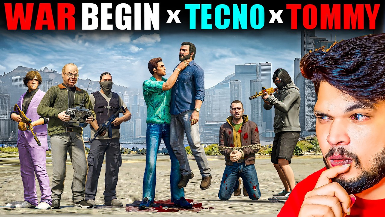 War Begins 😱🔥 | Tommy Vercetti vs Techno Gamerz & Niko Bellic | Tommy&rsquo;s Secret Base Revealed | GTA 5