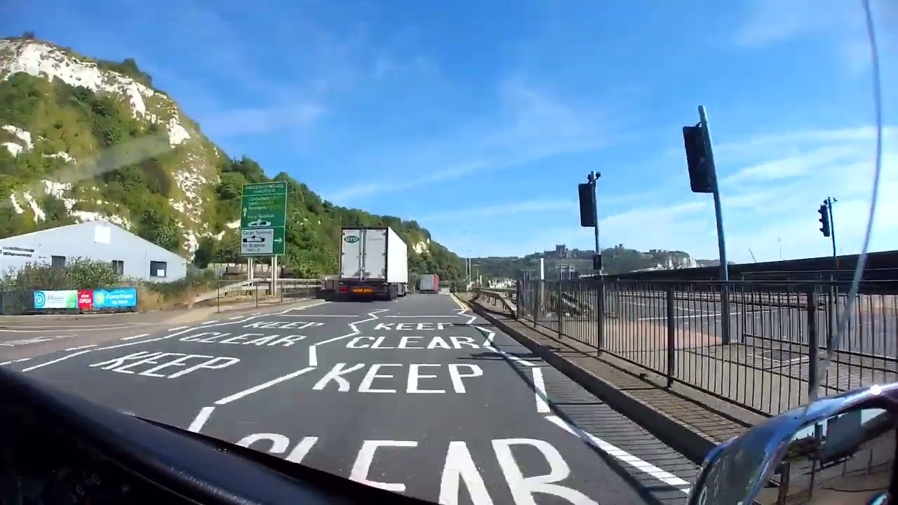 Going down into Dover Ferries ahead