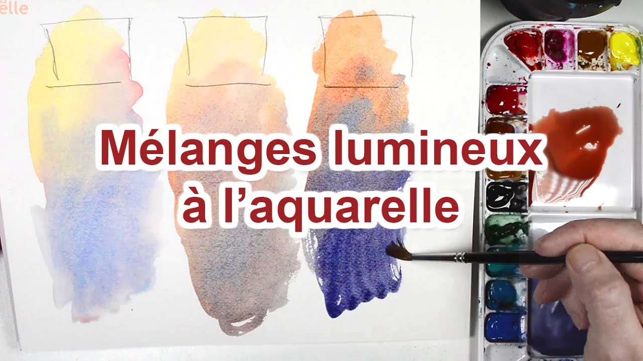 Aquarelle - des mélanges avec peu de couleurs