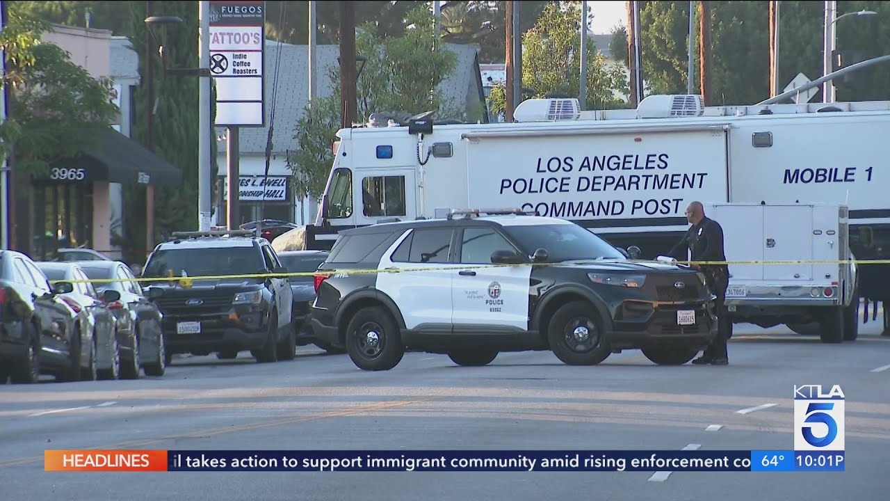LAPD officer shot in Exposition Park