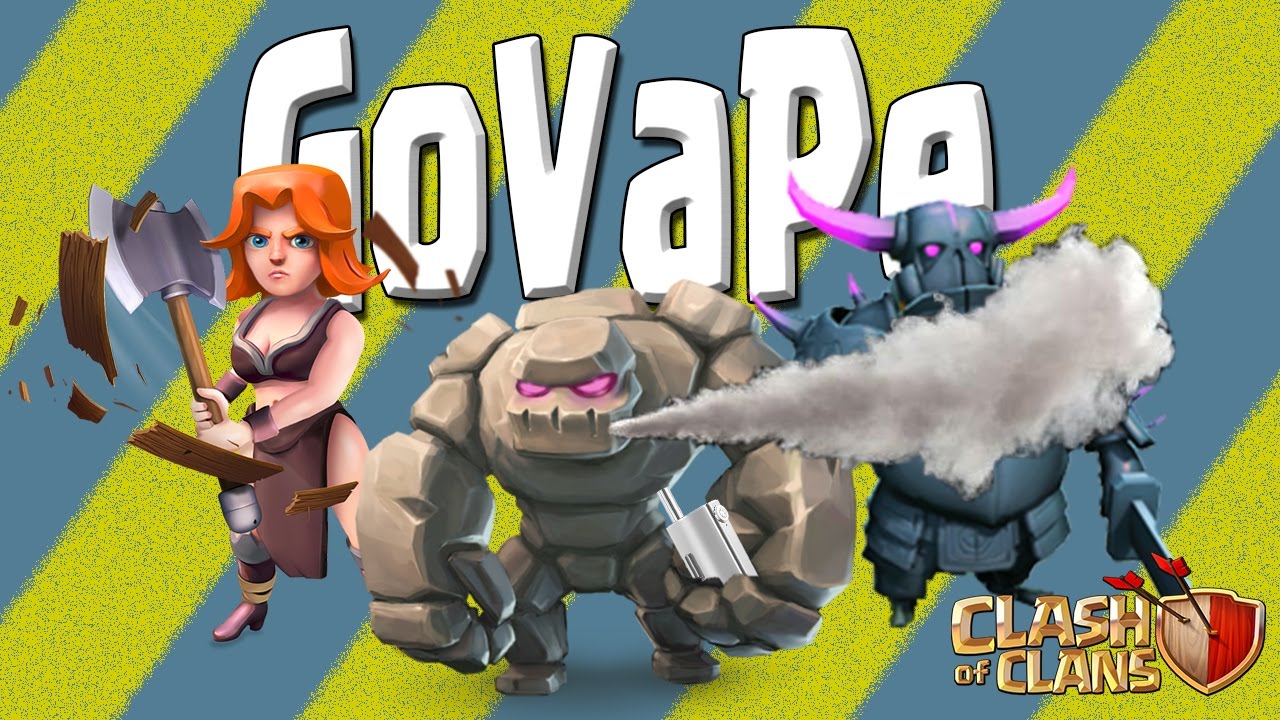 Clash of Clans - Town Hall 8 GoVaPe - Guide + 99% Fail - Smokin' Bases in War!!