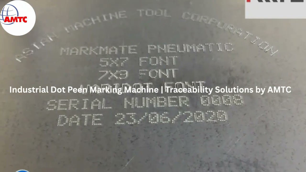Dot Peen Marking Machine Demonstration | Permanent Marking & Traceability by AMTC