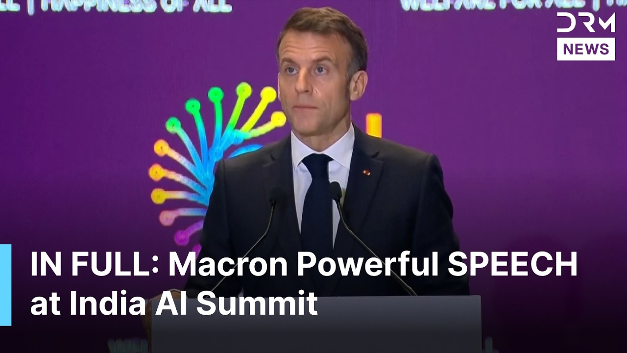 FULL SPEECH: Macron Targets Big Tech Power at India AI Summit, Calls for a Sovereign AI Future |AQ1B