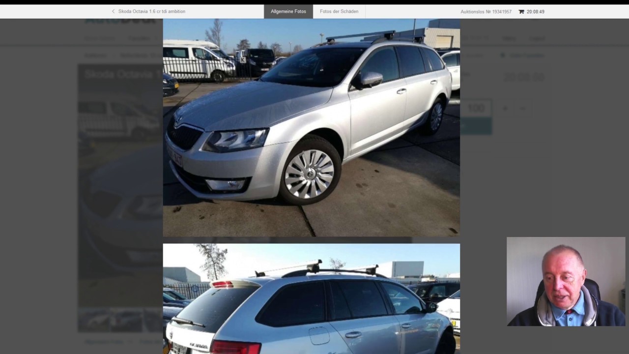 По какой цене сейчас во время пандемии можно выиграть Skoda Octavia A7 на аукционе в Европе.
