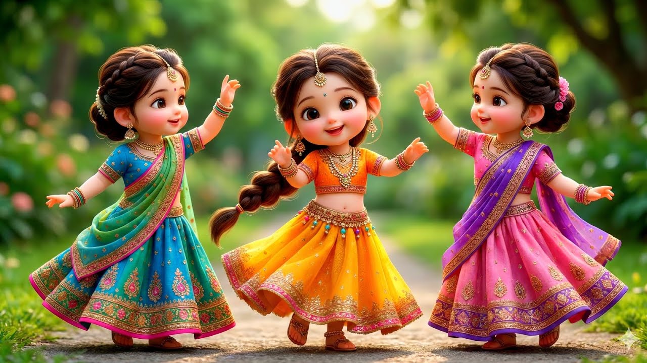 Cute Indian Babies Dancing in Traditional Outfits 🥰💃 | Most Adorable Video Ever! #ai_cartoons_star 