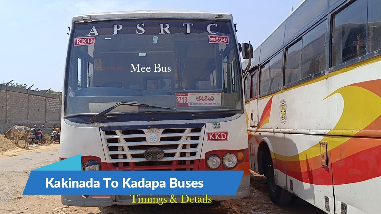Kakinada To Kadapa APSRTC Buses Timing | Kakinada To Kadapa Buses Details @meebus