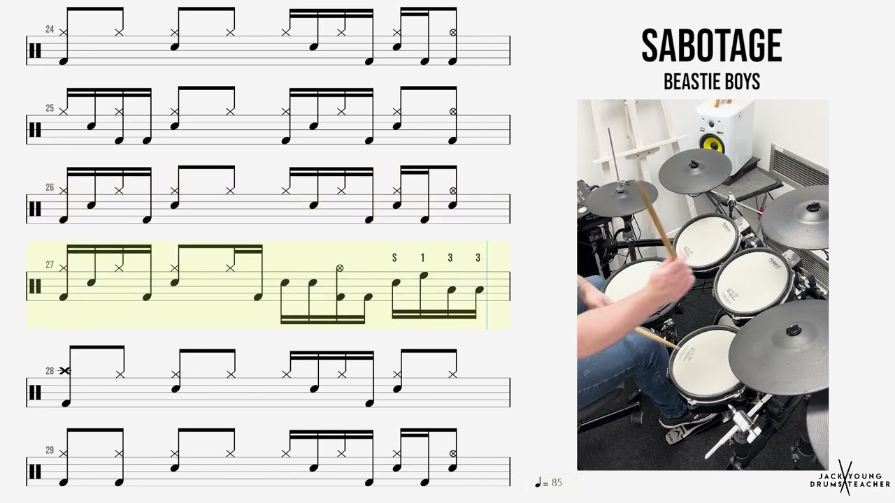 How to Play 🥁   Sabotage   Beastie Boys