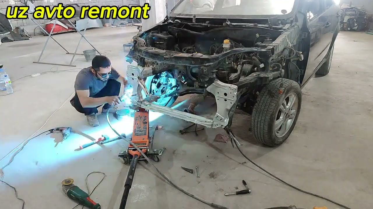 NEXIA3 OʻTA JIDDIY URILGAN KUZOVNOY MALYARKA ISHLARI BODY REPAIR