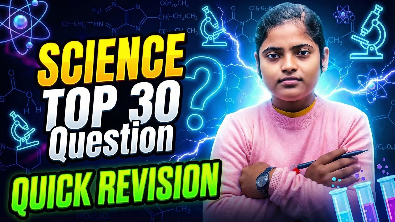 Top 30 Science Questions 🔥 | Quick Revision for Exams | LIVE with Akriti Mam