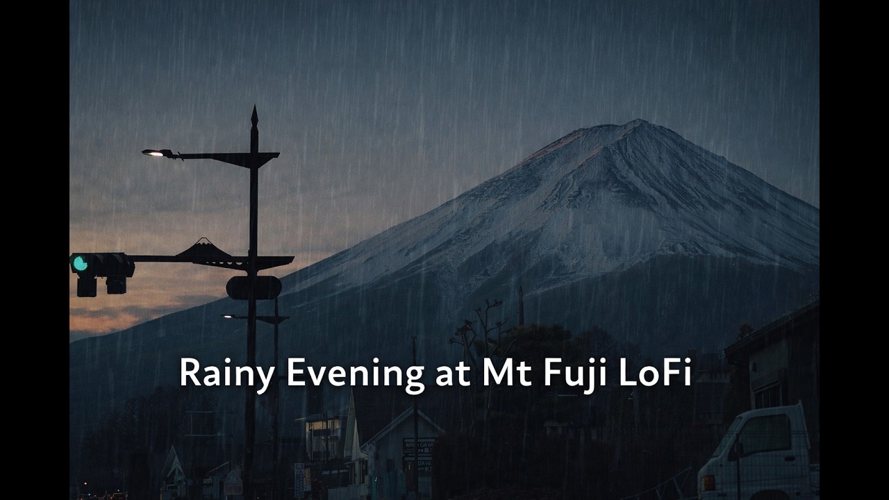 Rainy Evening at Mt Fuji  Relaxing Japanese LoFi Beats for Study Sleep
