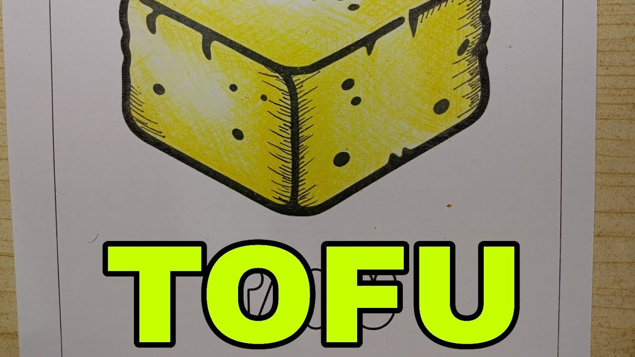 Coloring Tofu with Colored Pencils | Relaxing Long Video.