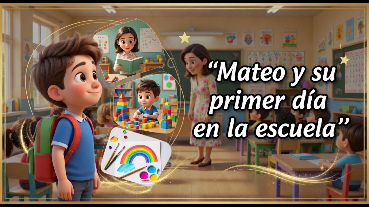 El Día que Mateo Descubrió lo Maravilloso de la Escuela 🌈 | Cuento Infantil sobre Valores