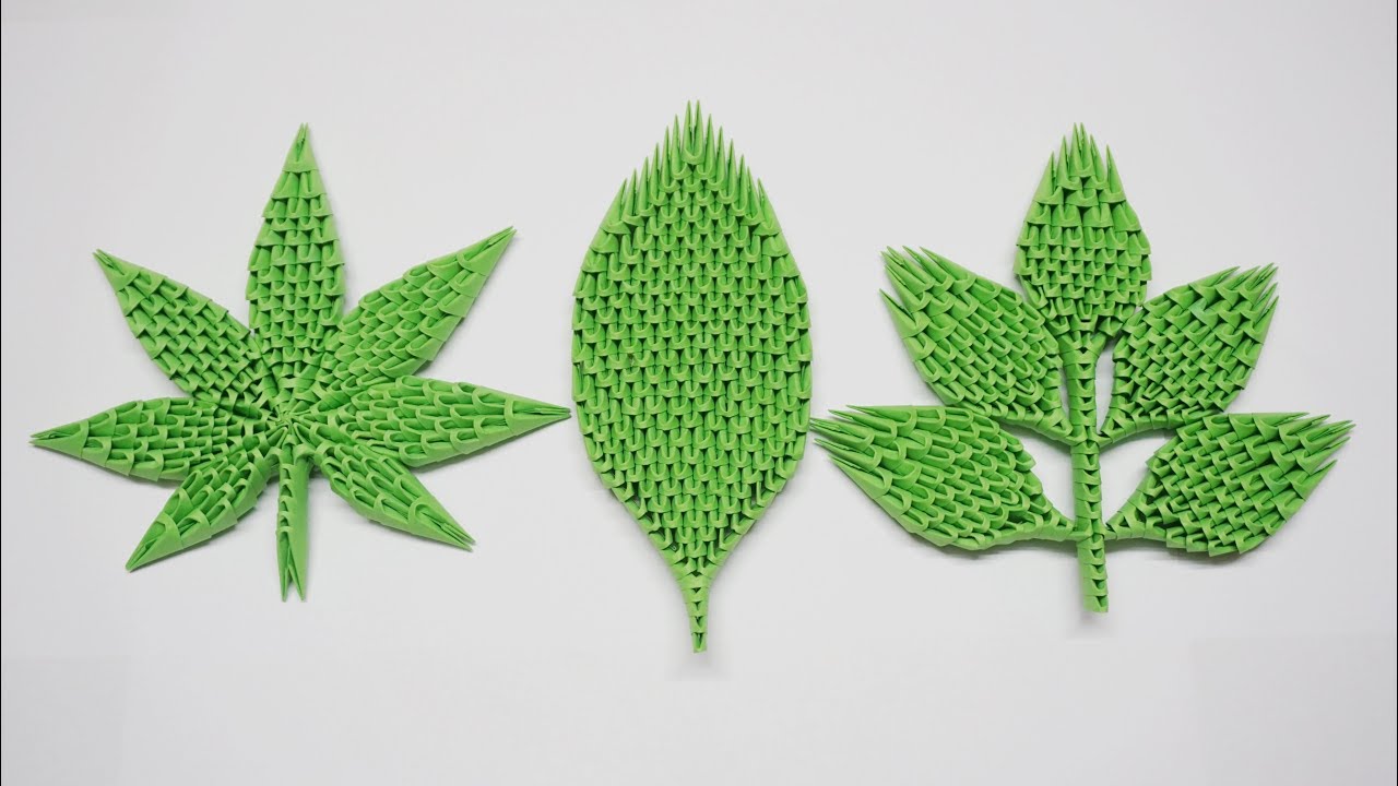 3D Origami Leaves Tutorial | DIY Paper Leaves , Maple Leaf Home Decor