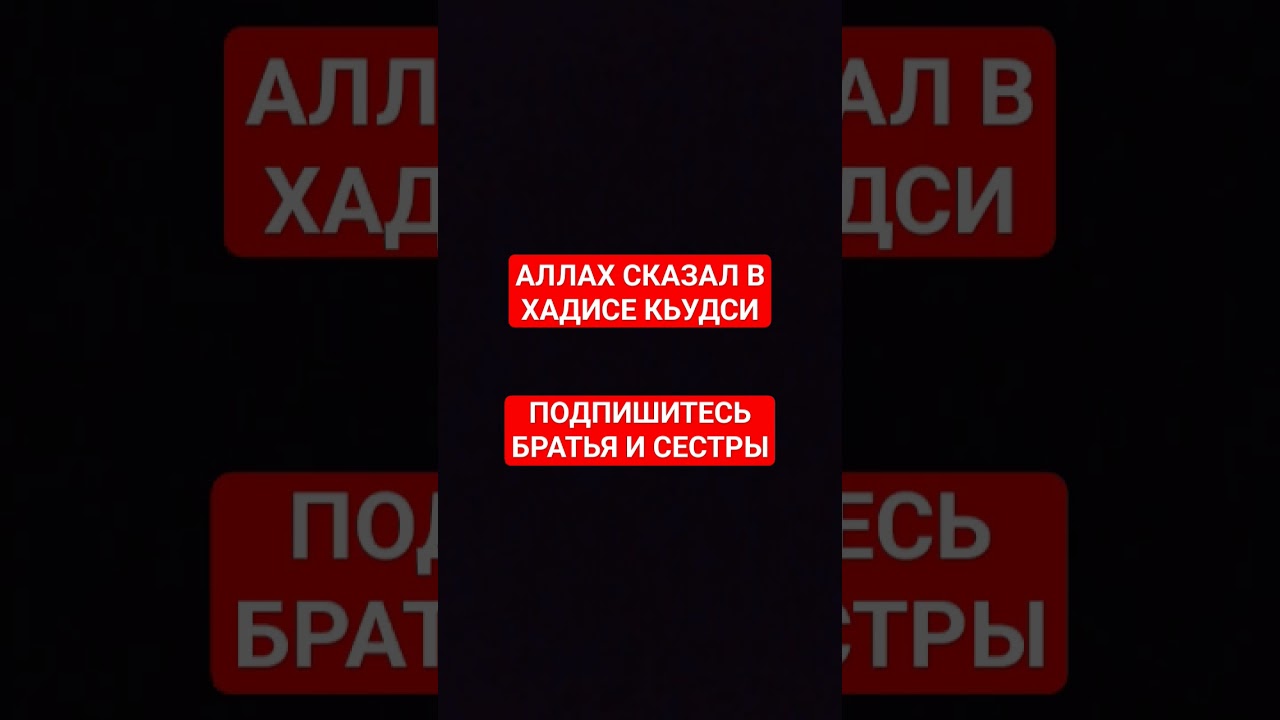 АЛЛАХ СКАЗАЛ В ХАДИСЕ КЪУДСИ | #quran #религия #islam