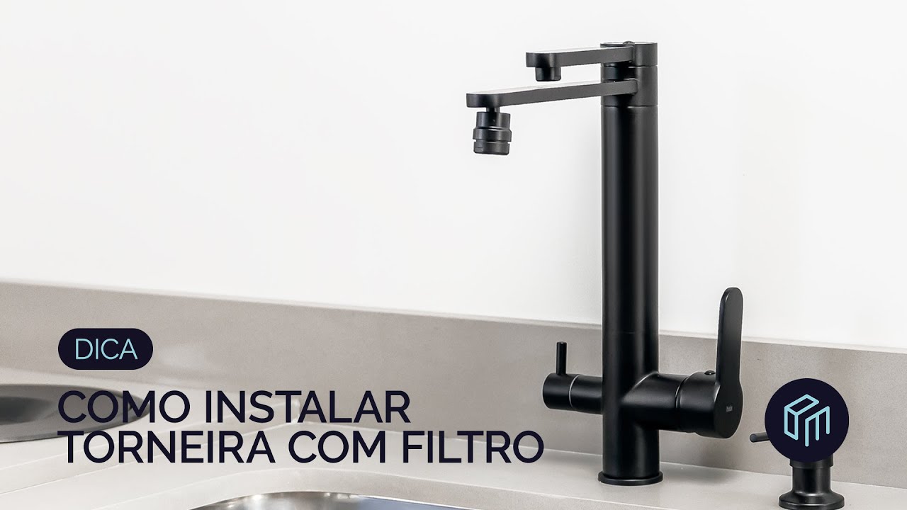 Como instalar e esconder FILTRO NA TORNEIRA de bancada na cozinha