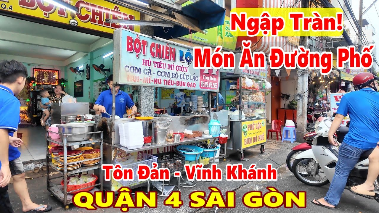 NGẬP TRÀN! Món Ăn Đường Phố Vĩnh Khánh Tôn Đản Quận 4 Sài Gòn