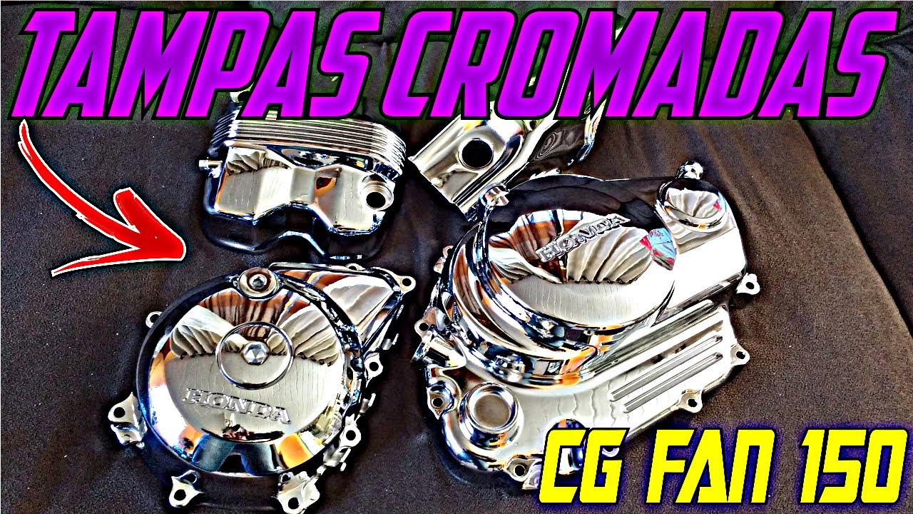 UNBOXING TAMPAS MOTOR CROMADAS CG FAN 150