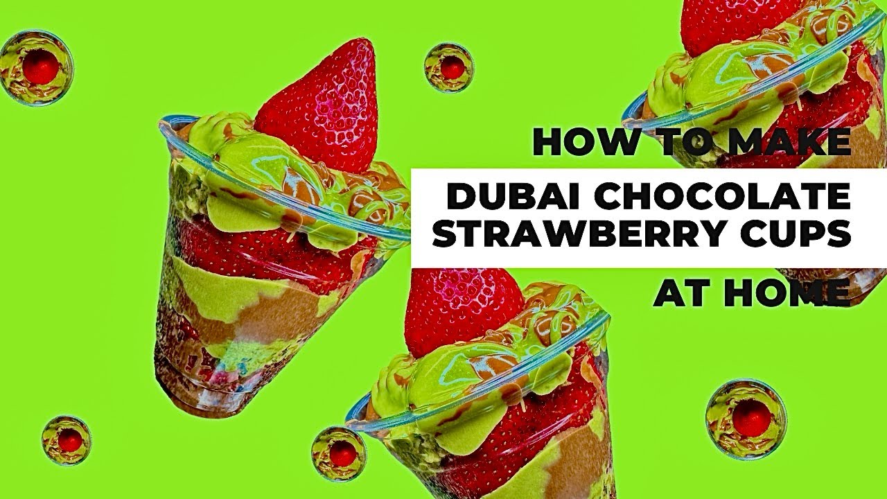 VIRAL DUBAI CHOCOLATE STRAWBERRY CUP! 🤯🍫🍓 You Won’t Believe This Flavor!