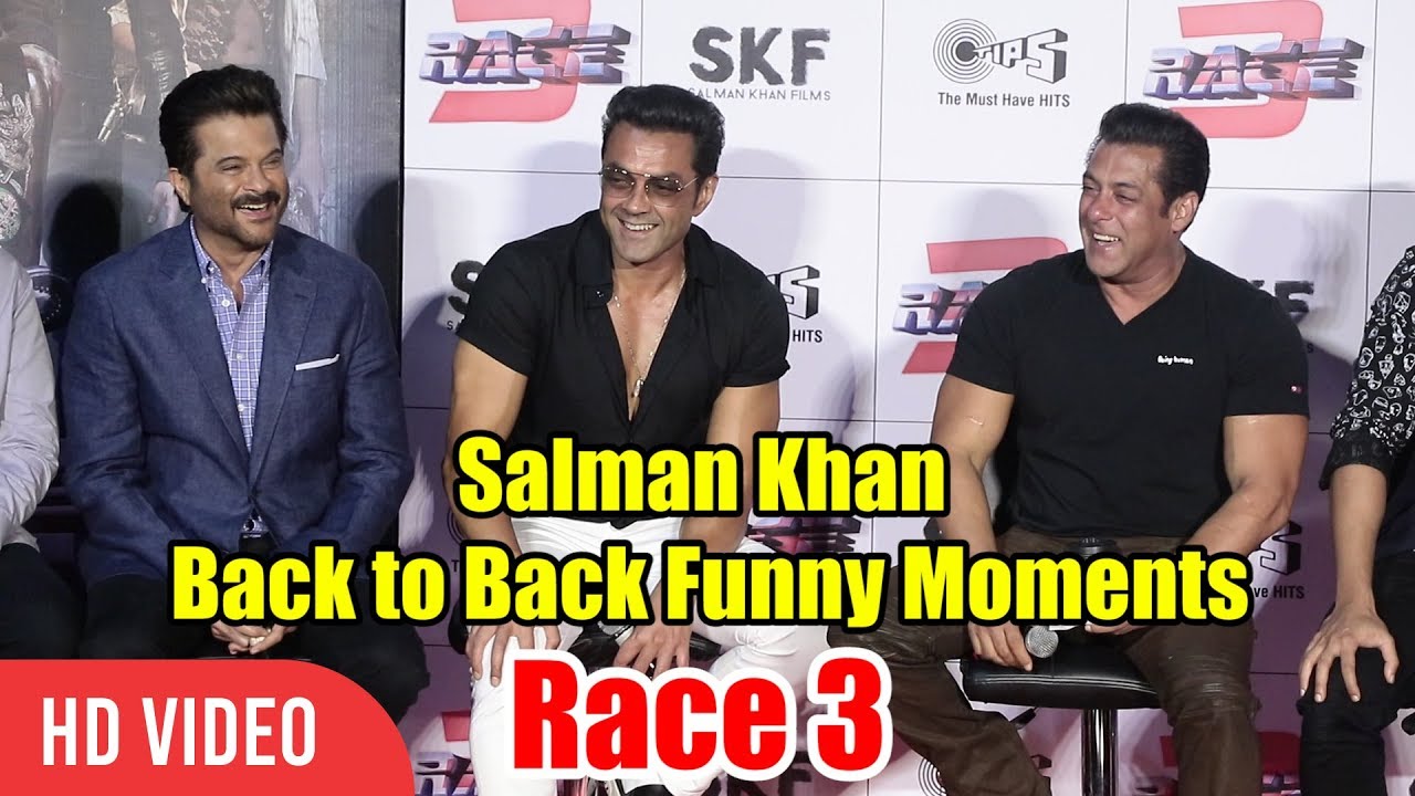 Salman Khan Back to Back Funny Moments | Race 3 Official Trailer Launch | #Race3ThisEID