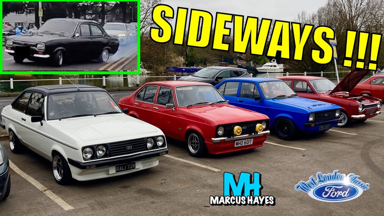 Classic Fords GO CRAZY leaving a car meet! 👍