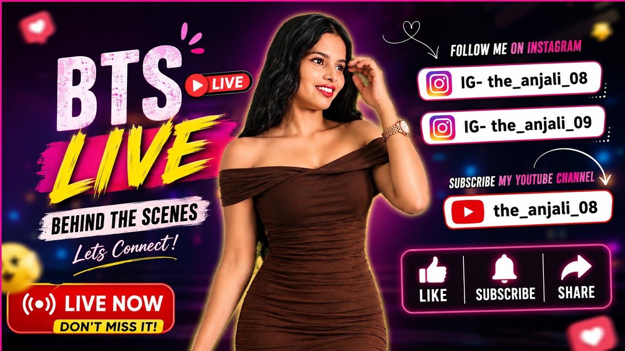 Anjali Vlogs is live || Viral BTS Live Shoot 😱🥰 #youtube #btslive #shoot #trending #viral