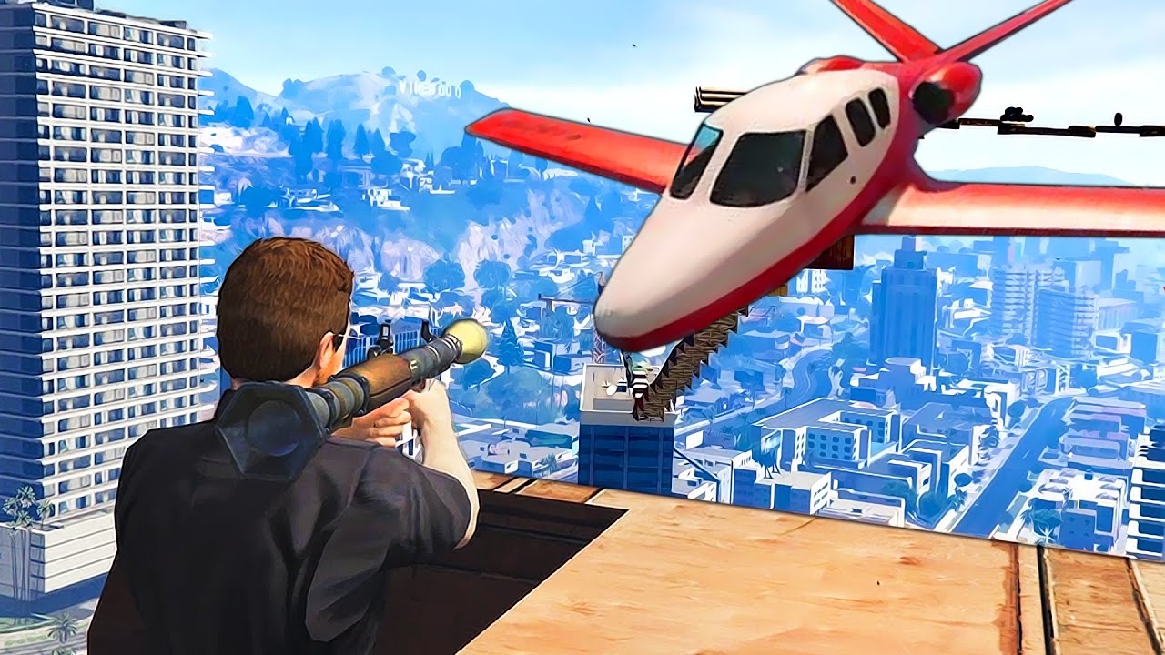 GTA 5 IMPOSSIBLE PLANE DEATH RUN!! (GTA 5 Funny Moments)