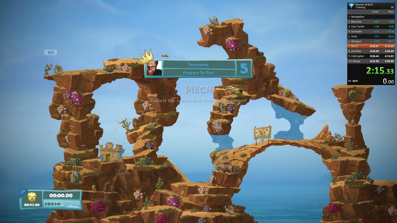 Worms W.M.D Basic Training Any%: 4m 18s [WR]