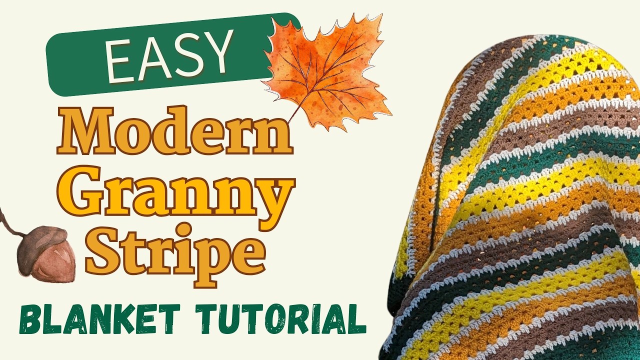 Modern Granny Stripe - Easy Crochet Blanket Tutorial