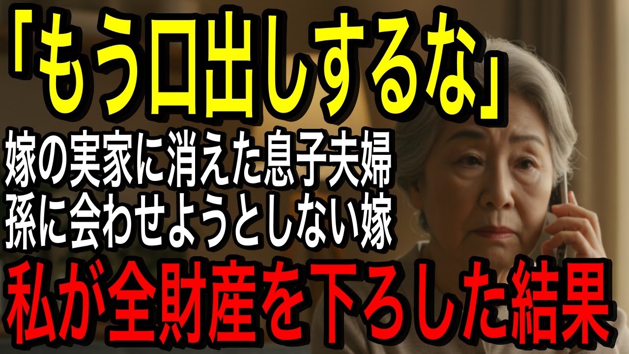 出産後に嫁の実家で暮らし続ける息子夫婦へ「絶縁宣言」。1億円の資産を元に、自由を選んだ70歳母の逆転劇