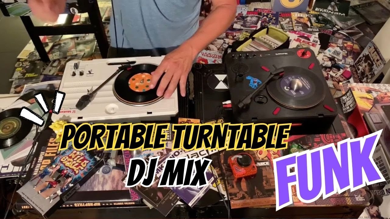 #1 Funk 45 Mix with portable turntables Numark PT01 Scratch and Vestax Handytrax