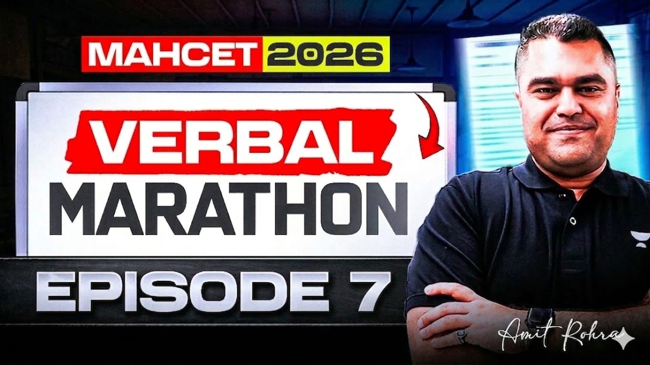MAHCET 2026: The Ultimate Verbal Marathon 🔥 Amit Rohra | Ep 07