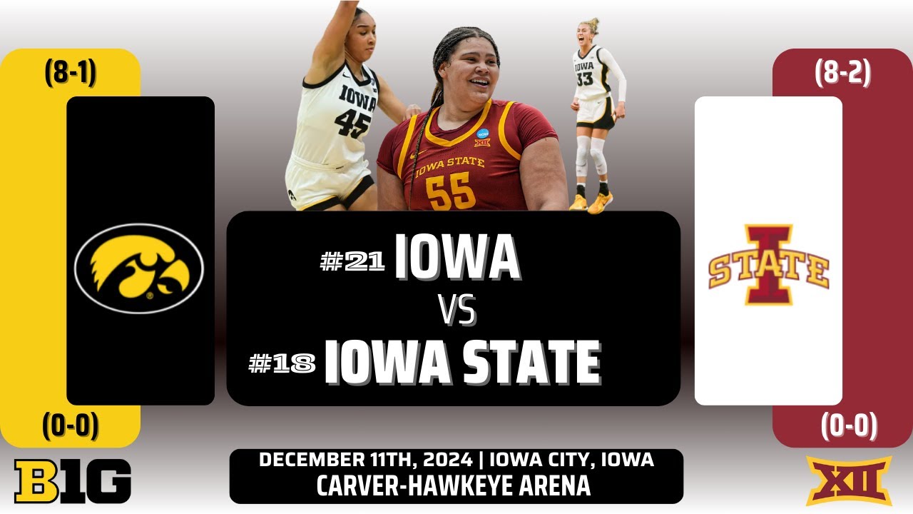 No. 21 Iowa vs No. 18 Iowa State | 2024 Iowa Corn Cy-Hawk Series | 12.11.24