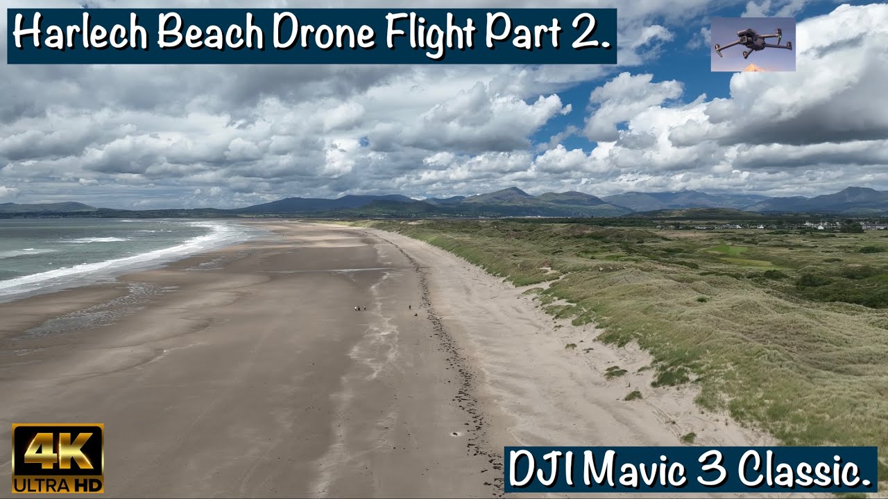 Harlech Beach | Breathtaking Drone Footage 4K | DJI Mavic 3 Classic