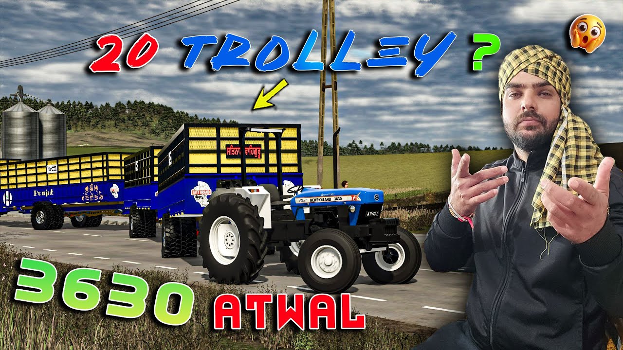 New Holland 3630 Palaatwal Vs 20 Traliea | FS25 Spinach Farming | Dhaliwal Gaming