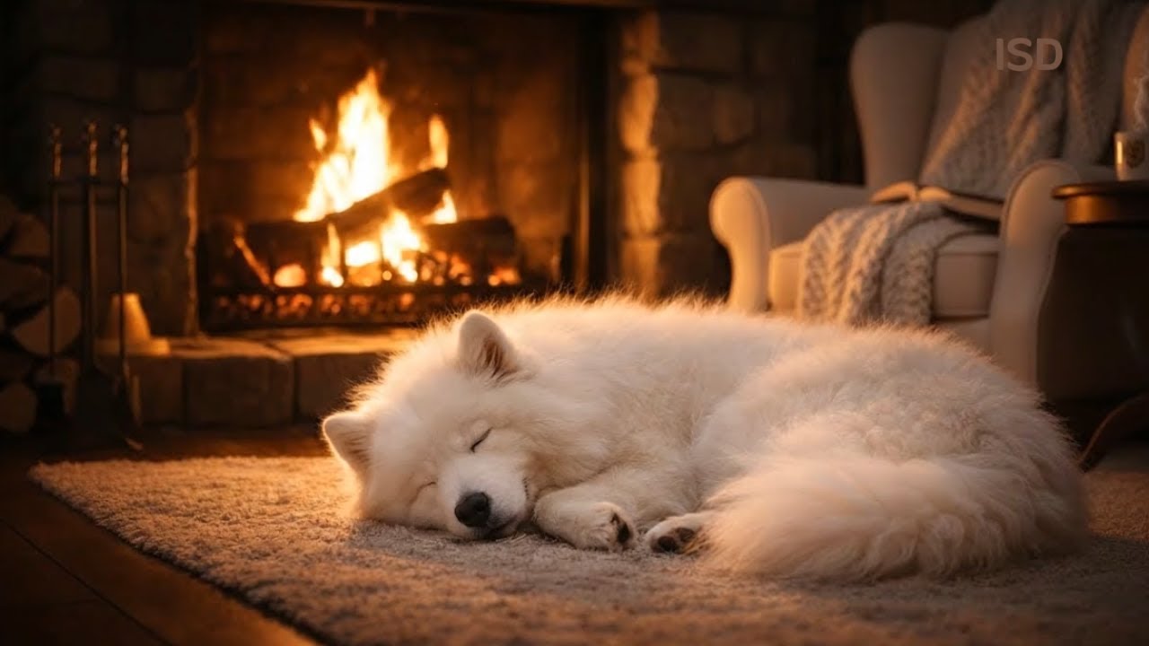Snowy Slumber by the Hearth ❄️ Cozy Winter Cabin & Crackling Fireplace | Relaxing Jazz for Deep Slee