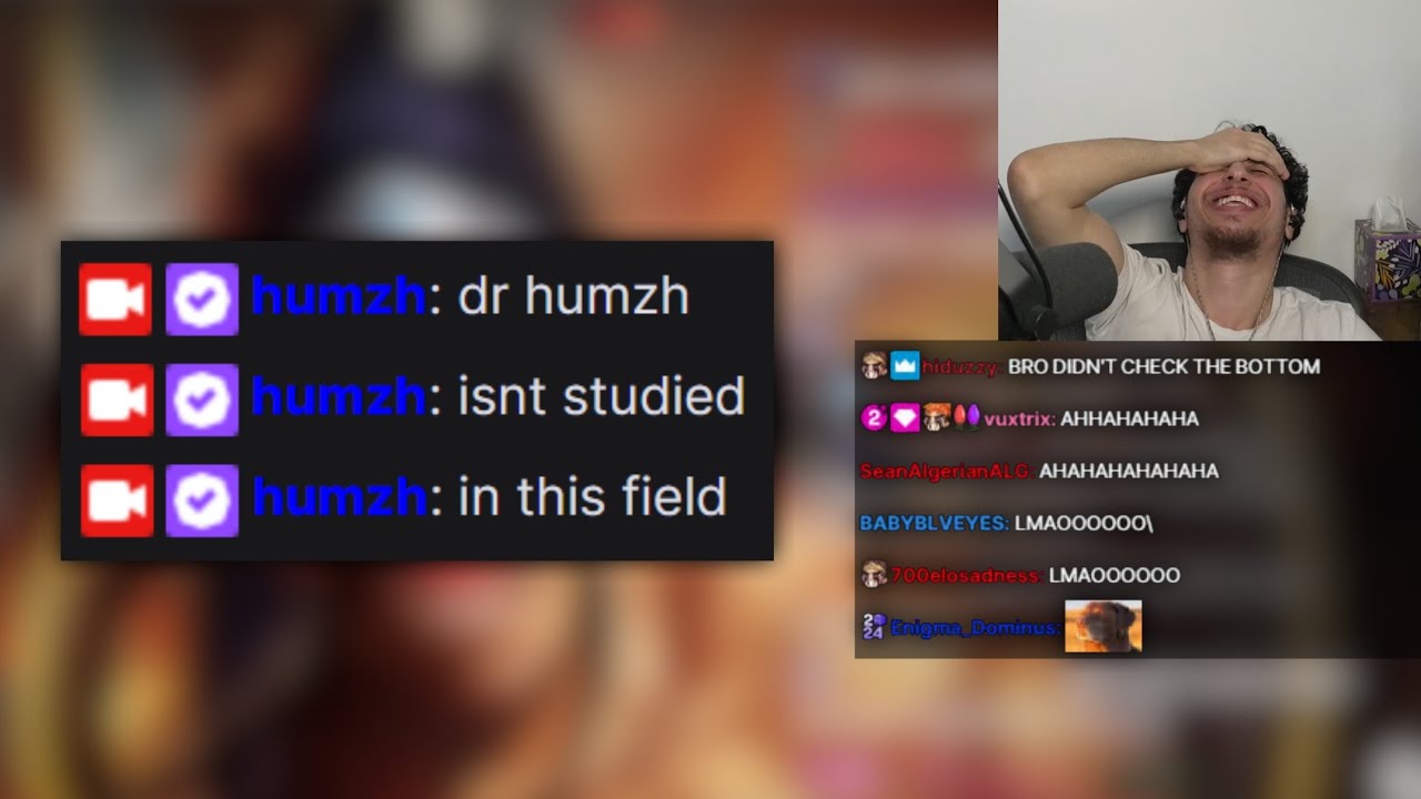 humzh gives his twitch chatters some life advice (ft. sanchovies)